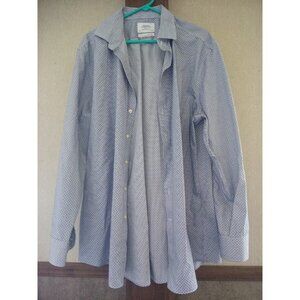 Men's Dress Shirt Charles Trywhitt Jermyn Street London Long Sleeve XL 18/37 & 4